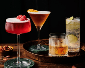 Outdoor event cocktail bar service